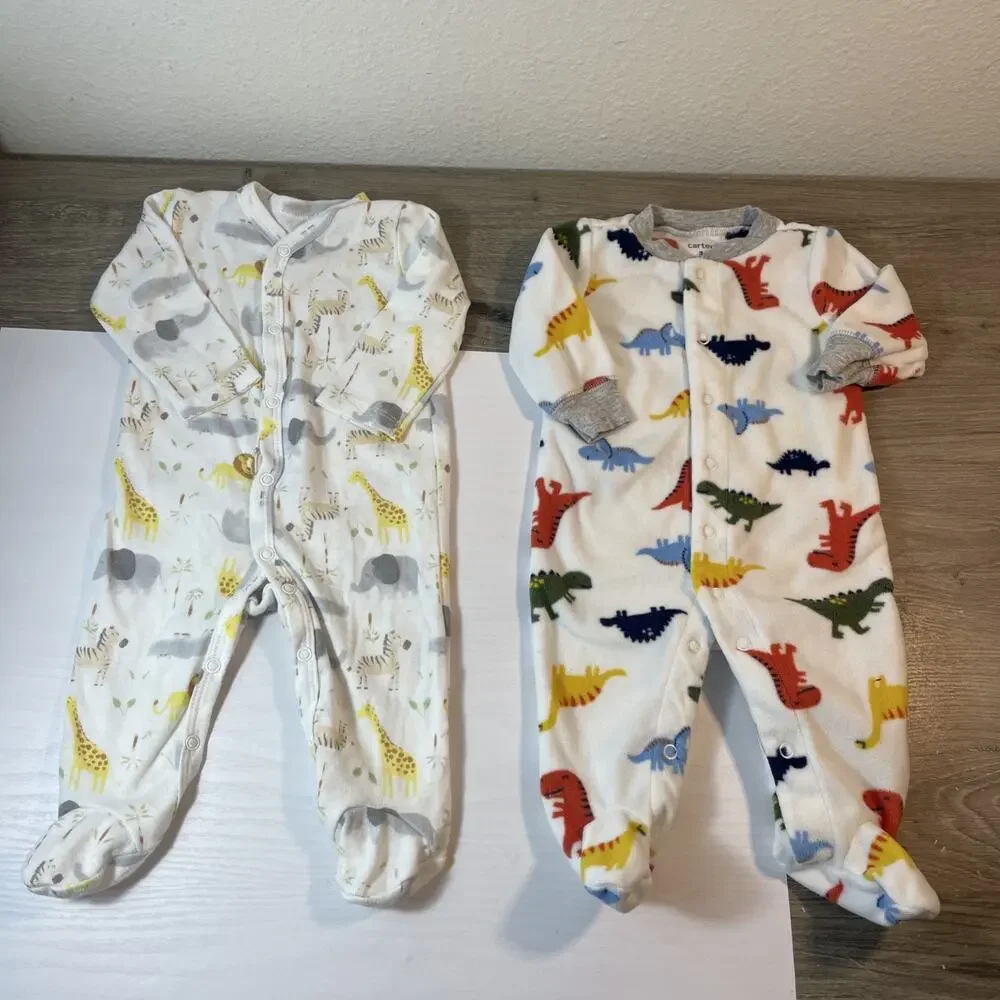 Lot of 12 Baby Boy Clothes Size 0-3 Months Sleep Play Pajamas Star Wars